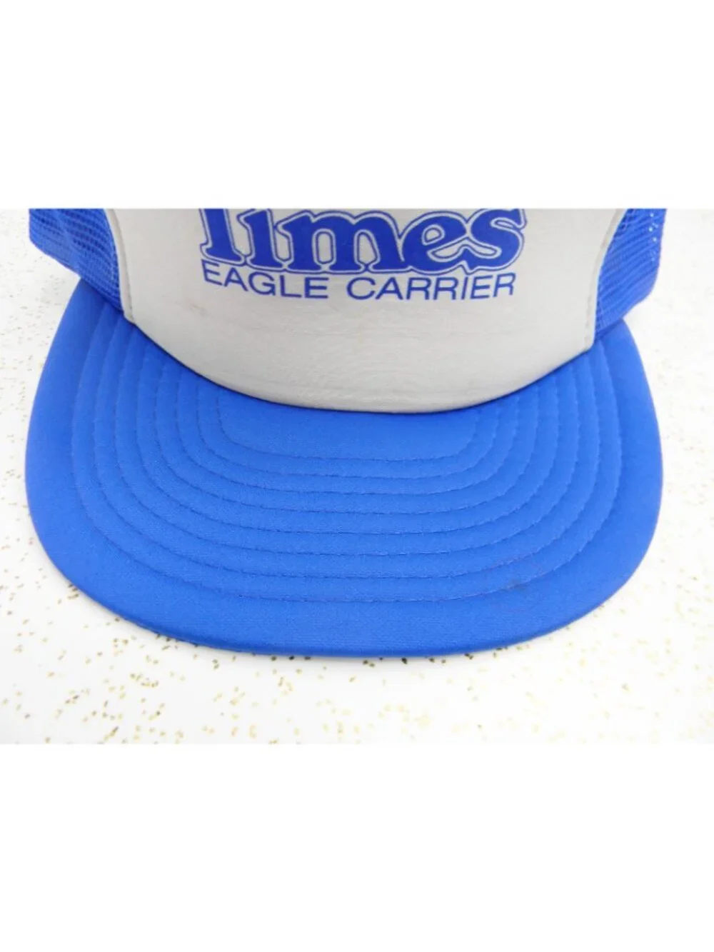 VTG Times Eagle Carrier Trucker Hat Blue Mesh Snapback Cap Designer Award